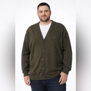 Chaps Ralph Lauren Men's Brown Knit Cardigan Sweater V-Neck Button Front
Size XL